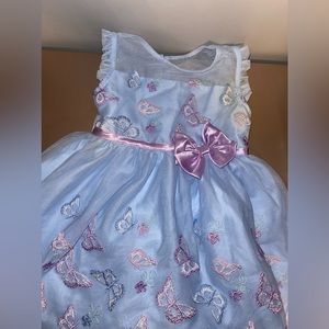 Jona Michelle Toddler Blue Butterfly Dress